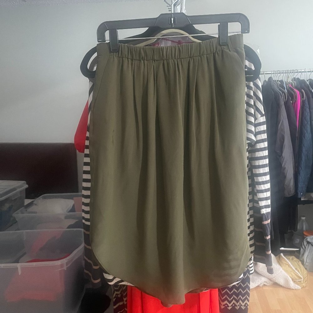 Madewell Silk Midi Skirt (M)